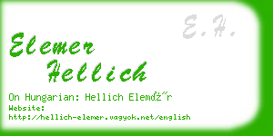 elemer hellich business card